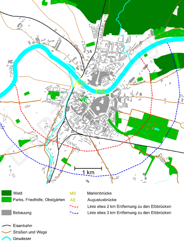 Abb02-Dresden 1866 vor dem Schanzenbau